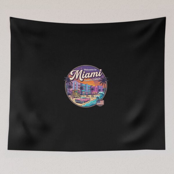 Item preview, Welcome to Miami Summer Edition Retro Beach Travel Design designed and sold by NewDesignFR.