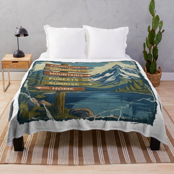 Item preview, Adventure Signpost by the Lake – Nature Journey Design designed and sold by GabeMountainArt.