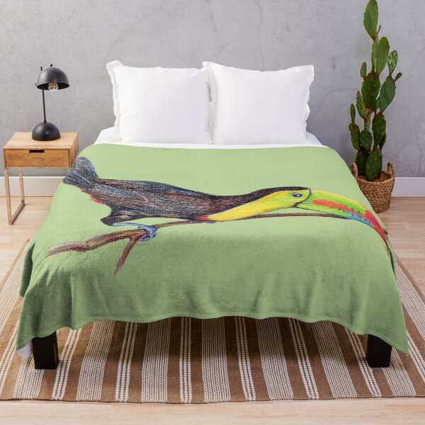 Item preview, Curious Keel-Billed Toucan - Color Pencils Bird Illustration designed and sold by Dina's Fine Arts.
