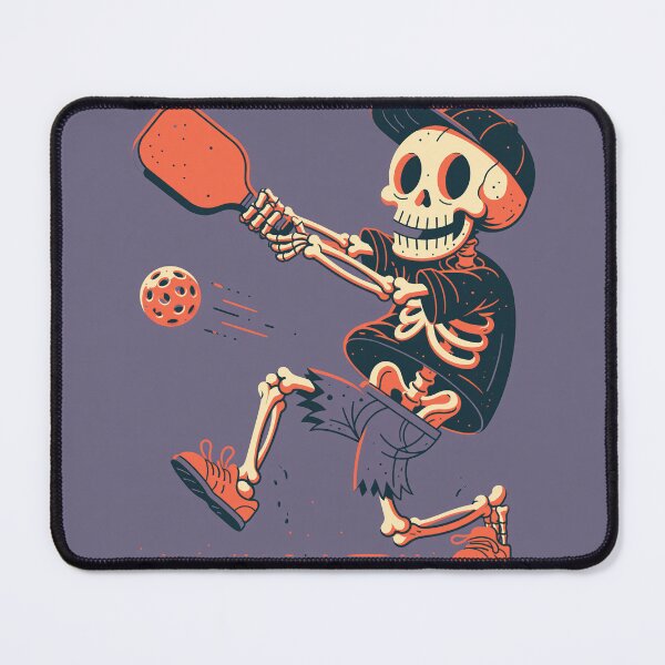 Item preview, Pickleball Halloween Skeleton Retro Spooky Dink designed and sold by FrostyFrisby.