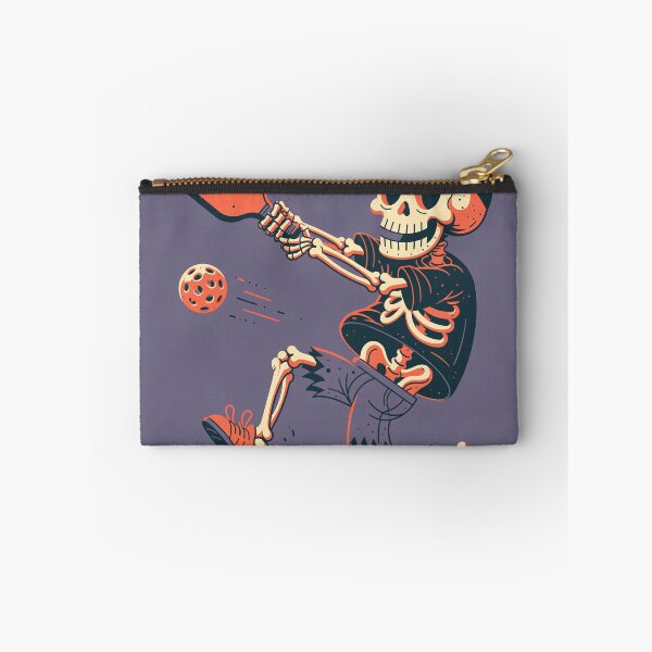 Item preview, Pickleball Halloween Skeleton Retro Spooky Dink designed and sold by FrostyFrisby.
