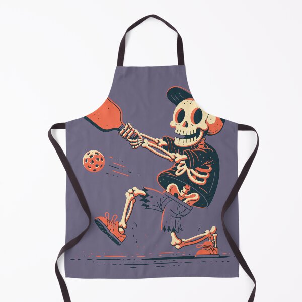 Item preview, Pickleball Halloween Skeleton Retro Spooky Dink designed and sold by FrostyFrisby.