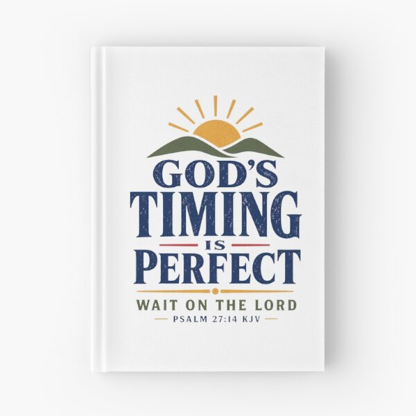Item preview, God’s Timing Is Perfect – Psalm 27:14 KJV Mountain Sunrise Christian Design designed and sold by FaithThroughEverySeason.