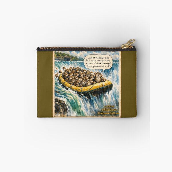 Item preview, Look at the Bright Side | Funny Lemmings Cartoon | Niagara Falls Wildlife Humor designed and sold by Rick London Gifts.