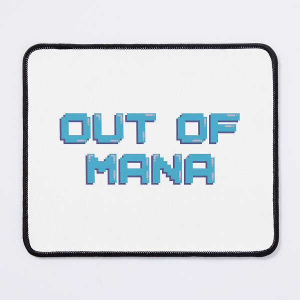Item preview, Out Of Mana Gaming Quote Pixel Art Decal designed and sold by alexmaushaus.