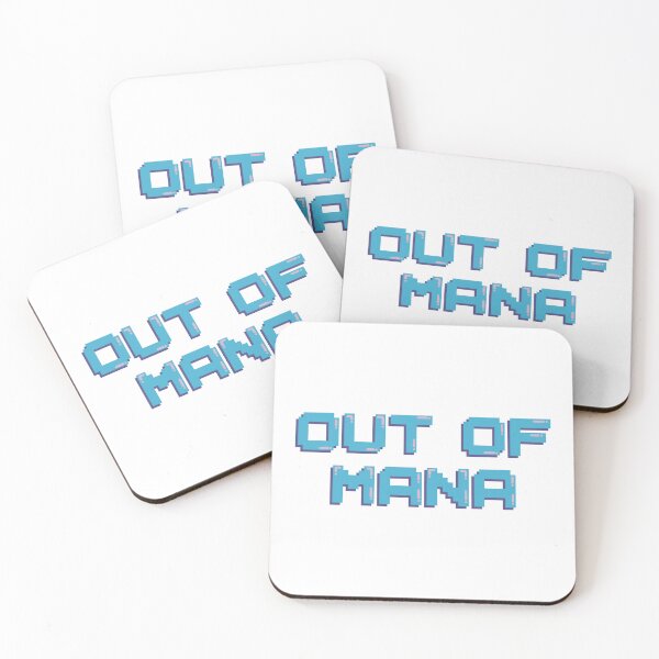 Item preview, Out Of Mana Gaming Quote Pixel Art Decal designed and sold by alexmaushaus.