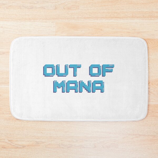 Item preview, Out Of Mana Gaming Quote Pixel Art Decal designed and sold by alexmaushaus.