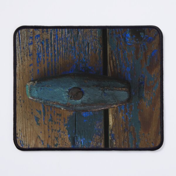 Item preview, Vintage Wooden Door Latch with Peeling Blue Paint designed and sold by NorthWild.