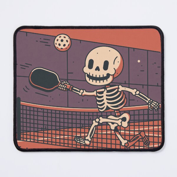 Item preview, Pickleball Halloween Skeleton Retro Spooky Dink designed and sold by FrostyFrisby.