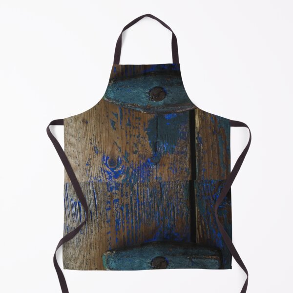 Item preview, Vintage Wooden Door Latch with Peeling Blue Paint designed and sold by NorthWild.