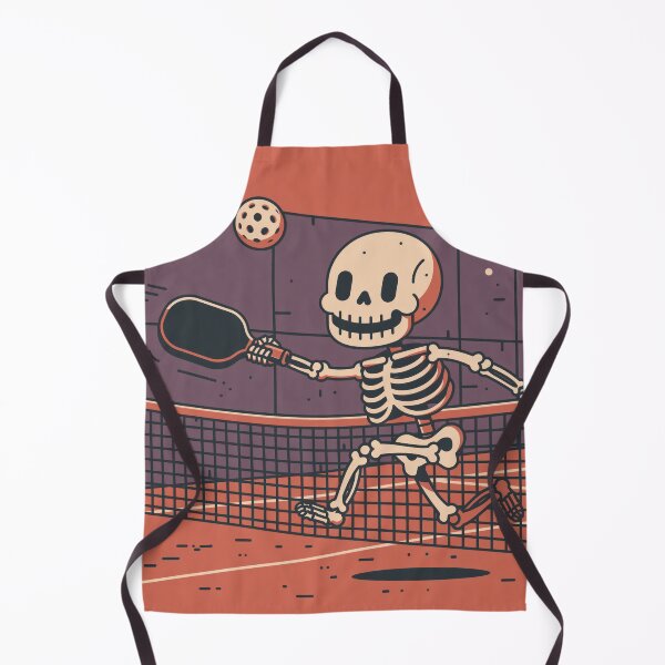 Item preview, Pickleball Halloween Skeleton Retro Spooky Dink designed and sold by FrostyFrisby.