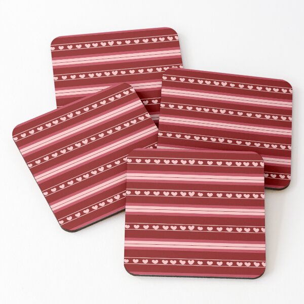 Item preview, Dark Red & Light Red Hearts in Stripes designed and sold by KSimpson838.