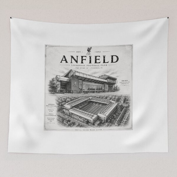 Item preview, Anfield Stadium Vintage Blueprint designed and sold by MDC-99.
