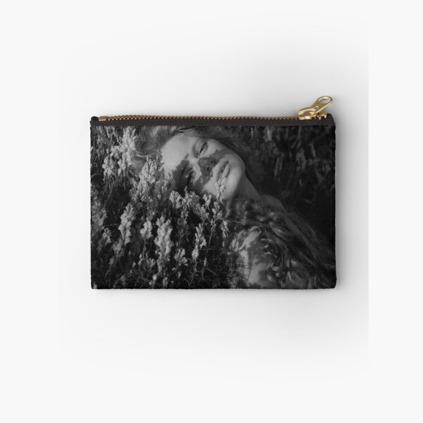 Item preview, Light and afternoon shadow, beautiful female portrait in the tall barley black and white photographic art print designed and sold by Astrid Arkhangelsky.