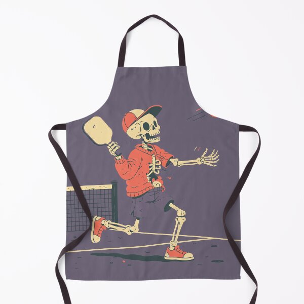 Item preview, Pickleball Halloween Skeleton Retro Spooky Dink designed and sold by FrostyFrisby.