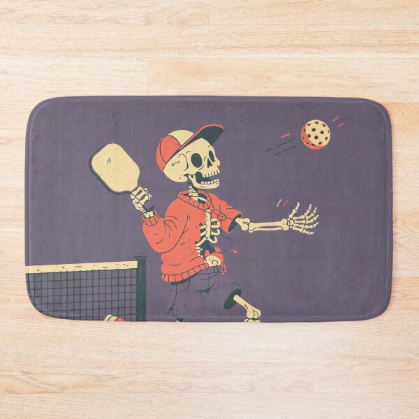 Item preview, Pickleball Halloween Skeleton Retro Spooky Dink designed and sold by FrostyFrisby.