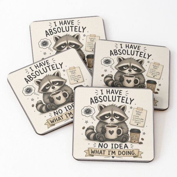 Item preview, Confused raccoon  designed and sold by Weird & wonderful .