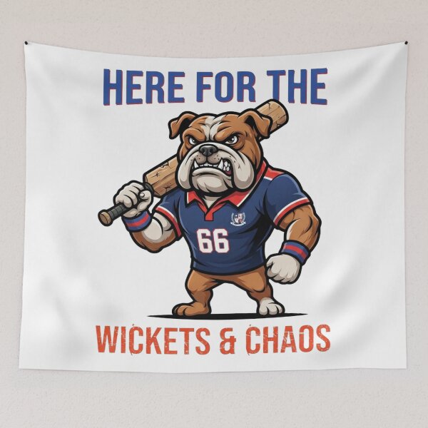 Item preview, 66 Wickets & Chaos – Bulldog Cricketer designed and sold by yanderedev.