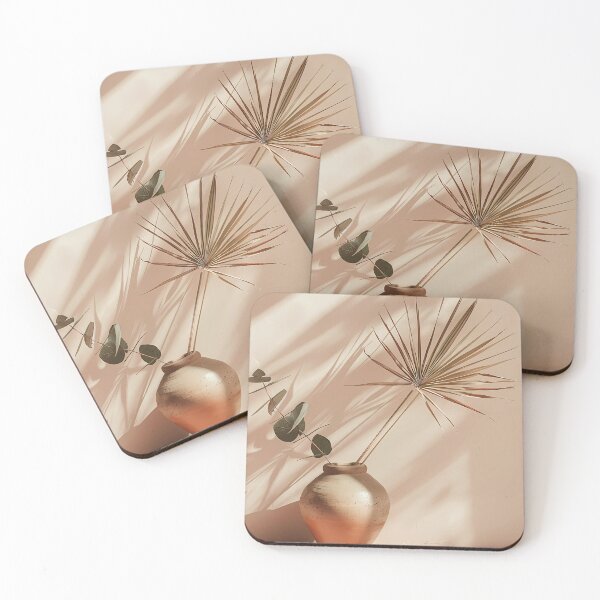 Item preview, Boho Botanical Palm Leaf in Ceramic Vase Wall Art designed and sold by Emberearth.