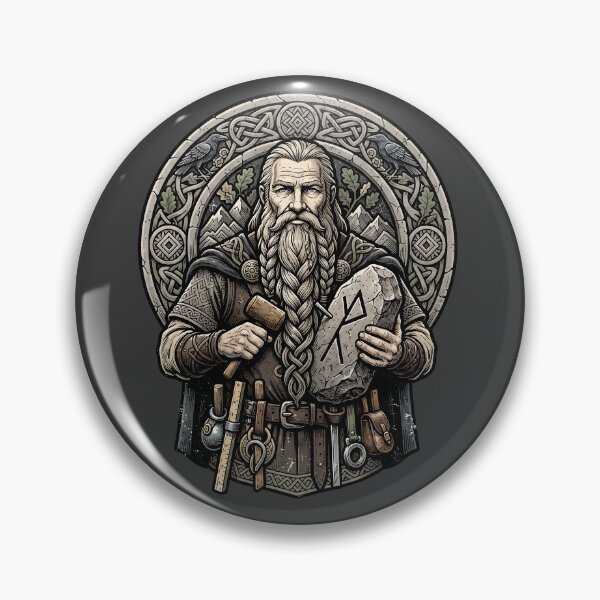 Item preview, Bearded Viking Rune Carver Mythic Art designed and sold by MythicCotton.