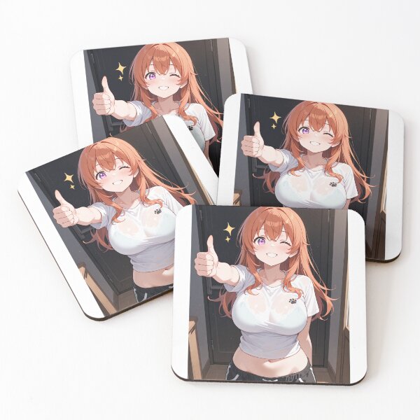 Item preview, Manga - Stylized female character, Playful wink and thumbs up designed and sold by AnimeShin.