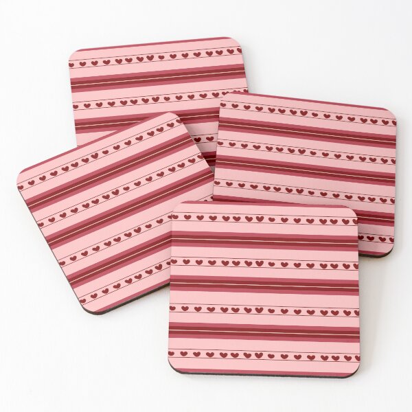 Item preview, Light Red & Dark Red Hearts in Stripes designed and sold by KSimpson838.