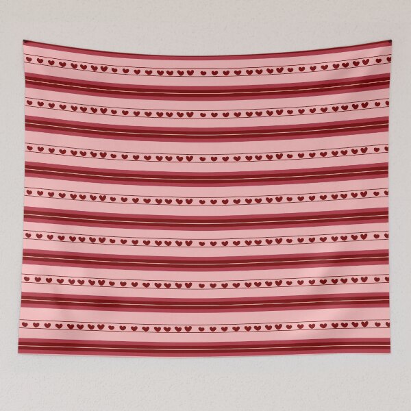 Item preview, Light Red & Dark Red Hearts in Stripes designed and sold by KSimpson838.