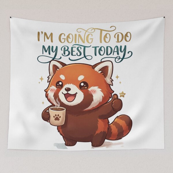 Item preview, Best Today Cute Red Panda Motivation designed and sold by ExploreAura Studio.