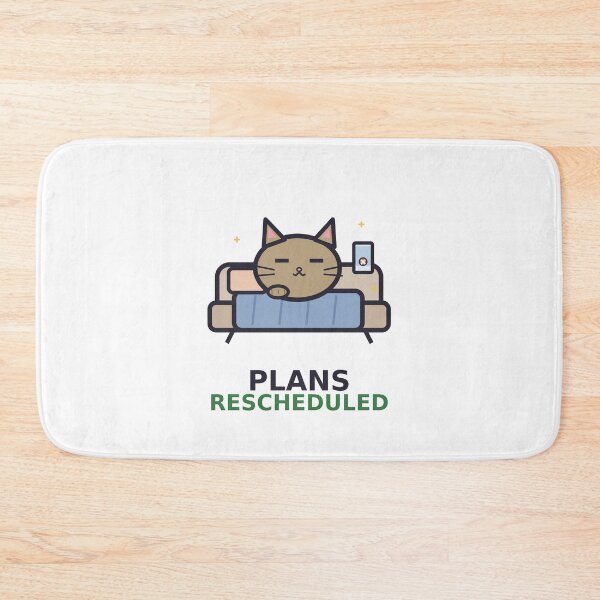Item preview, Plans Rescheduled — Funny Introvert Cat Design, Cute Gift For Cat Moms designed and sold by QuirkyCartel.