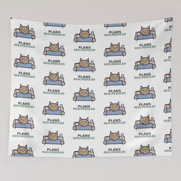 Item preview, Plans Rescheduled — Funny Introvert Cat Design, Cute Gift For Cat Moms designed and sold by QuirkyCartel.