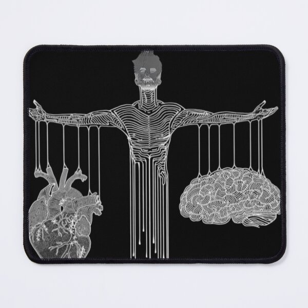 Item preview, Heart vs Brain Anatomical Scale Surreal Dark Art designed and sold by DarkOriginArts.