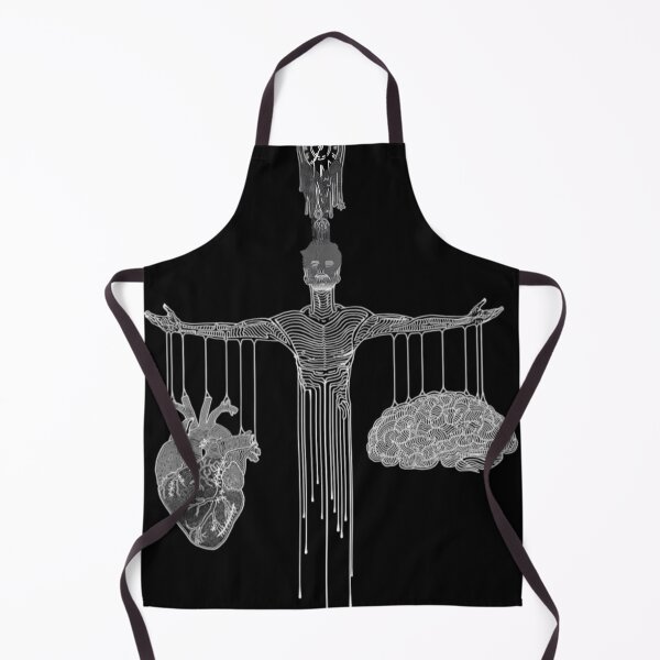 Item preview, Heart vs Brain Anatomical Scale Surreal Dark Art designed and sold by DarkOriginArts.