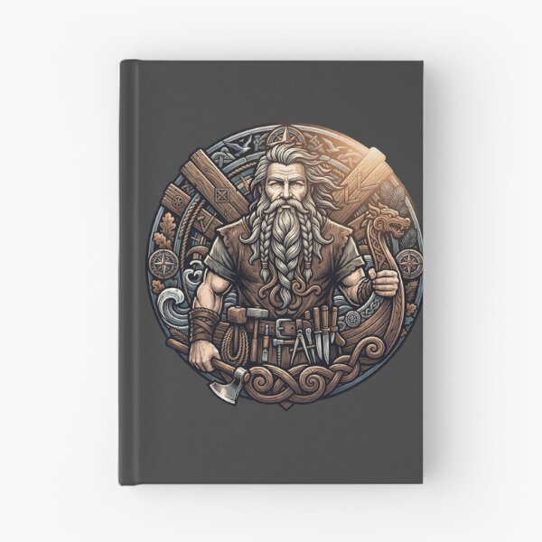 Item preview, Bearded Viking Ship Builder Master Art designed and sold by MythicCotton.