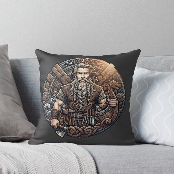 Item preview, Bearded Viking Ship Builder Master Art designed and sold by MythicCotton.
