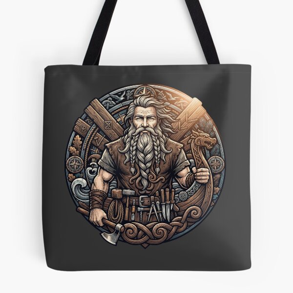 Item preview, Bearded Viking Ship Builder Master Art designed and sold by MythicCotton.