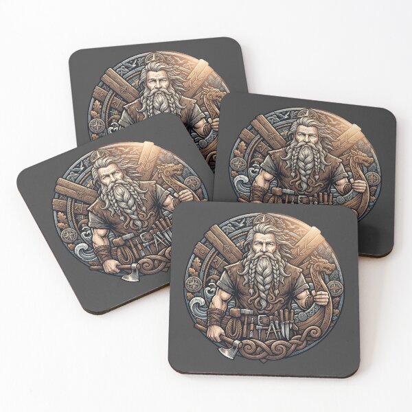 Item preview, Bearded Viking Ship Builder Master Art designed and sold by MythicCotton.