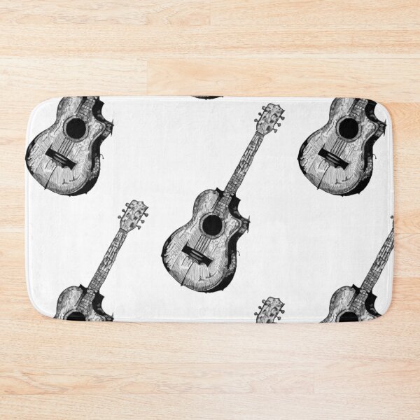 Item preview, Broken Acoustic Guitar | Gothic Blackwork Illustration  designed and sold by Marianarcezar.
