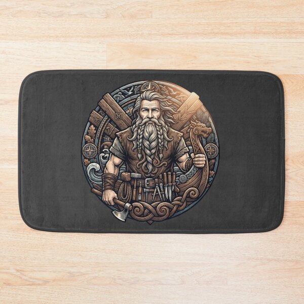 Item preview, Bearded Viking Ship Builder Master Art designed and sold by MythicCotton.
