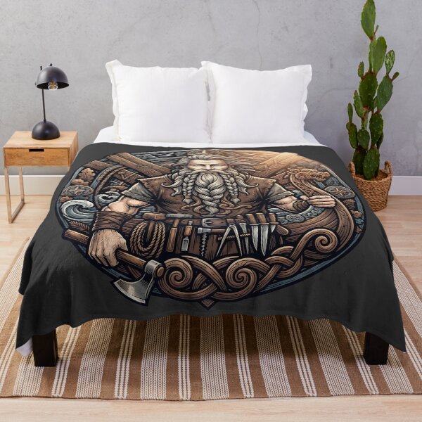 Item preview, Bearded Viking Ship Builder Master Art designed and sold by MythicCotton.