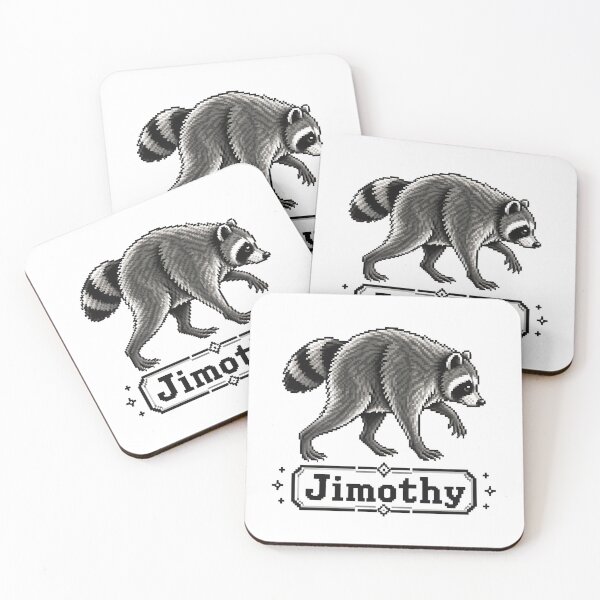Item preview, Jimothy The Raccoon - Funny Trash Panda Pixel Art designed and sold by deag1e ⭐.