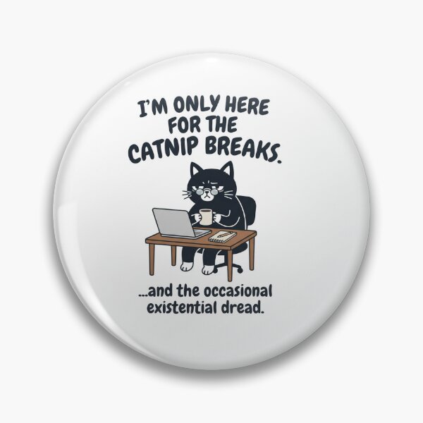 Item preview, Funny Black Cat Office Work Catnip Break designed and sold by Owcomm.