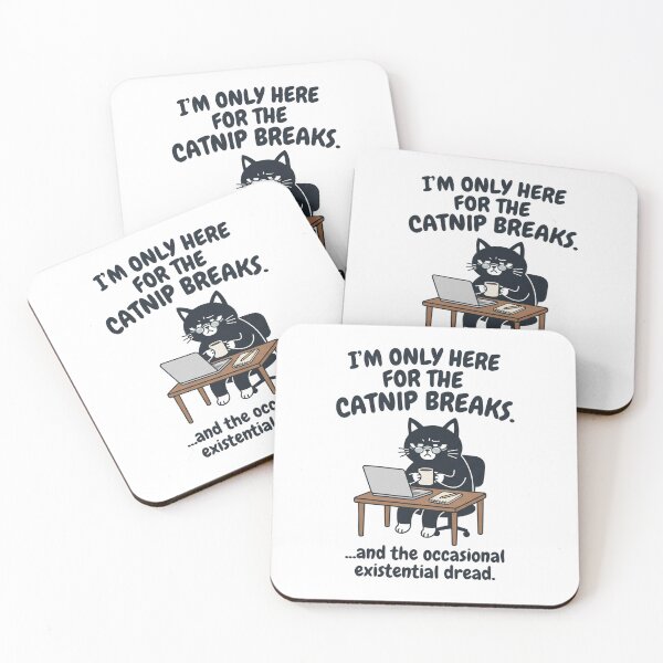 Item preview, Funny Black Cat Office Work Catnip Break designed and sold by Owcomm.