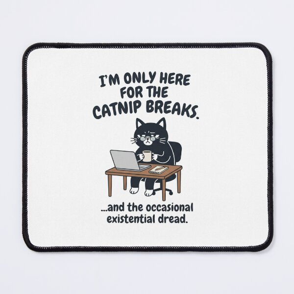Item preview, Funny Black Cat Office Work Catnip Break designed and sold by Owcomm.
