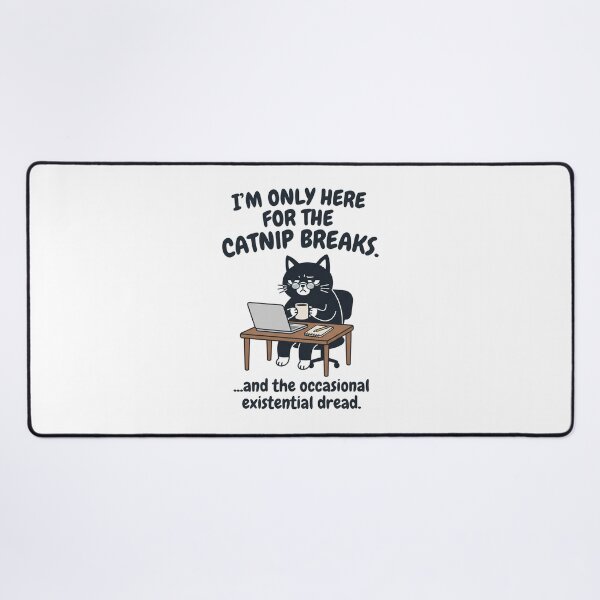Item preview, Funny Black Cat Office Work Catnip Break designed and sold by Owcomm.