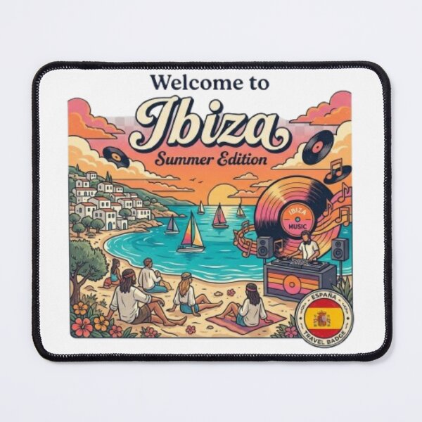 Item preview, Welcome to Ibiza Summer Edition Retro Mediterranean Travel Design designed and sold by NewDesignFR.