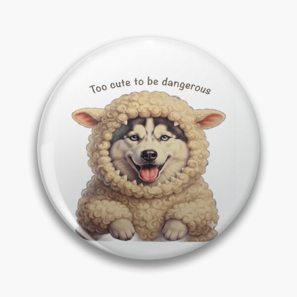 Item preview, Too cute to be dangerous – Funny Husky in Sheep Costume Cute Dog Art designed and sold by Nakrisa.