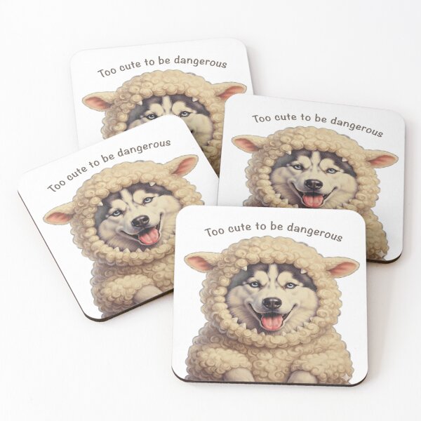Item preview, Too cute to be dangerous – Funny Husky in Sheep Costume Cute Dog Art designed and sold by Nakrisa.