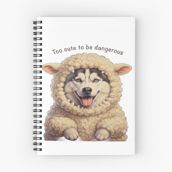 Item preview, Too cute to be dangerous – Funny Husky in Sheep Costume Cute Dog Art designed and sold by Nakrisa.