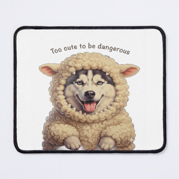 Item preview, Too cute to be dangerous – Funny Husky in Sheep Costume Cute Dog Art designed and sold by Nakrisa.