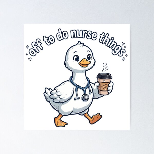 Item preview, Off to Do Nurse Things Funny Goose Nurse Coffee Cute Waterfowl Medical Worker designed and sold by conggamenhatvip.